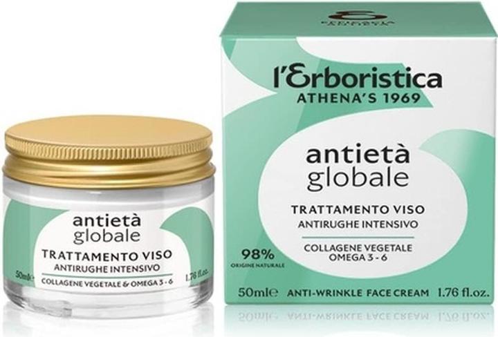 Actual product image L'Erboristica di Athena's Herbal Anti-Ageing Global Intensive Anti-Wrinkle Treatment 50ml with Vegetable Collagen Omega3 and O