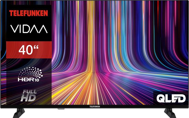 Produktbild Telefunken QLED Fernseher 40 Zoll Smart TV VIDAA QF40VP750S Full HD Fernseher HDR TV Triple-Tuner (40", QLED, Full HD)