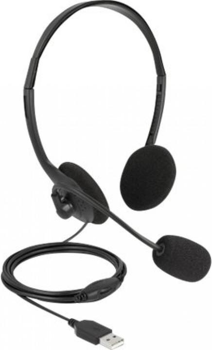 Delock Casque stéréo USB avec réglage du volume pour PC et ordinateur portable (Filaire, USB-A)