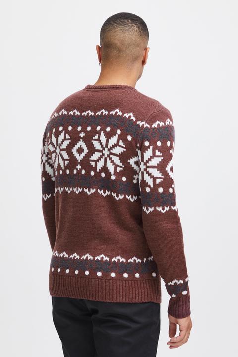 Image du produit Solid Norwig Pull En Grosse Maille Pull-Over Tricot Pour Homme Avec Encolure Rond (M)
