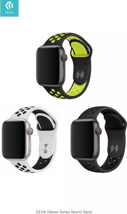 Image du produit Devia Bracelet Sport NoirJaune 424445mm (44 mm, Nylon, Tissu)