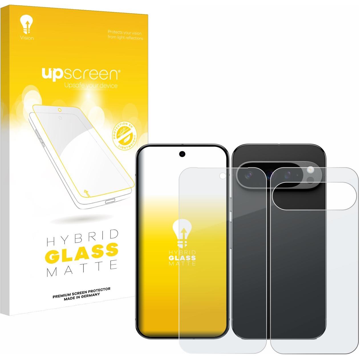 upscreen Schutzglas Schutzfolie Glas Folie Displayschutz matt (1 Stück, Google Pixel 9 Pro), Smartphone Schutzfolie, Gra...