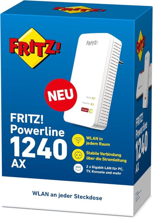 Immagine prodotto FRITZ! Powerline 1240 AX WLAN Set (1200 Mbit/s)