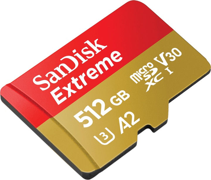 Productafbeelding SanDisk Extreme UHS-I V30 (512 GB, microSDXC, U3, UHS-I)
