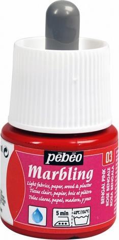 Produktbild Pebeo Marbling Marmorirtfarben (Bengalrosa, 45 ml)