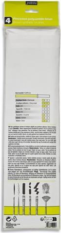 Produktbild Pebeo 4 Flache + runde ML-Pinsel Polybr