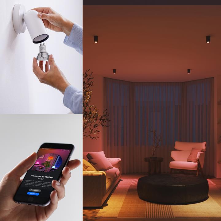 Actual product image Philips Hue Essential White & Color Ambiance (GU10, 4.70 W, 345 lm, 1 x, F)