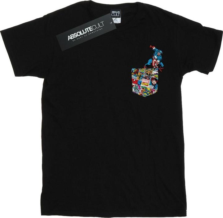Produktbild Captain America Faux Pocket TShirt Jungen (140, 146)