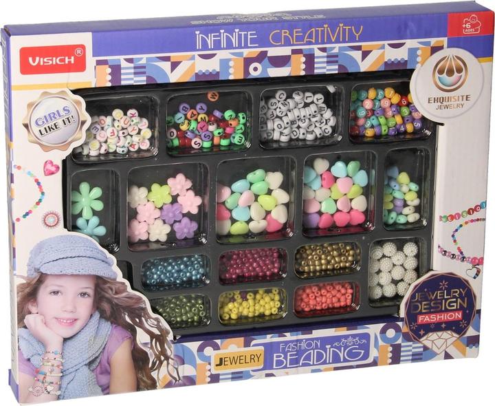 Set de perles pour la création de bijoux pastel et métalliques