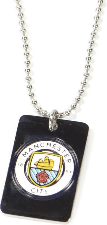 Produktbild Manchester City FC Wappen Erkennungsmarke und Kette Emaille (100% synthetisches Material)
