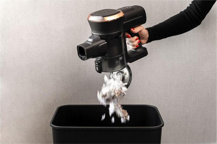 Actual product image BerlingerHaus Design cordless hoover, 220 W BLDC motor, 25.9 V Li-ION battery, black-pink gold