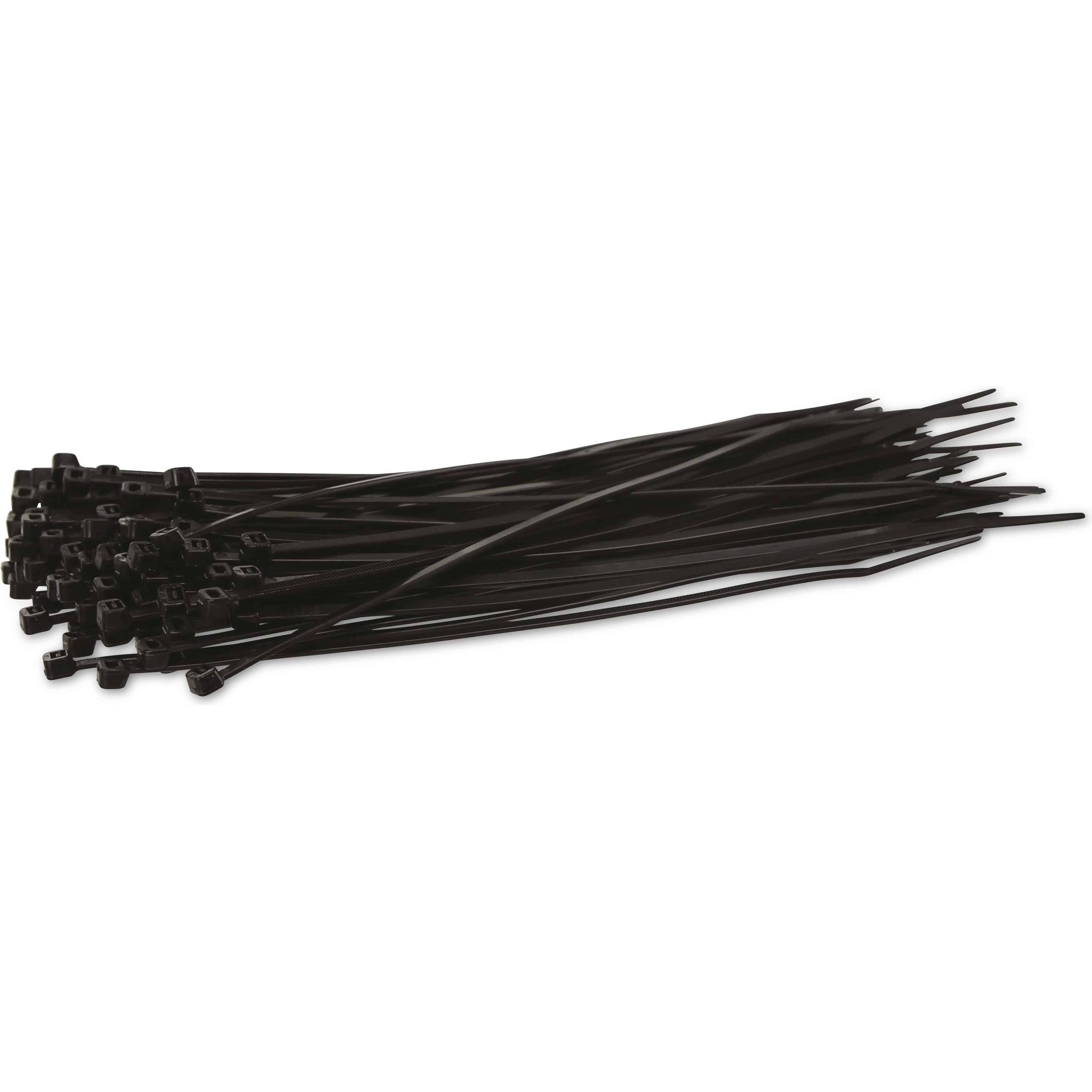 KSS, Kabelbinder, Kabelbinder-Sortiment Polyamid 6.6, schwarz, 203x3,6, UV-beständig, 100 Stück (203 mm, 100 Stk.)