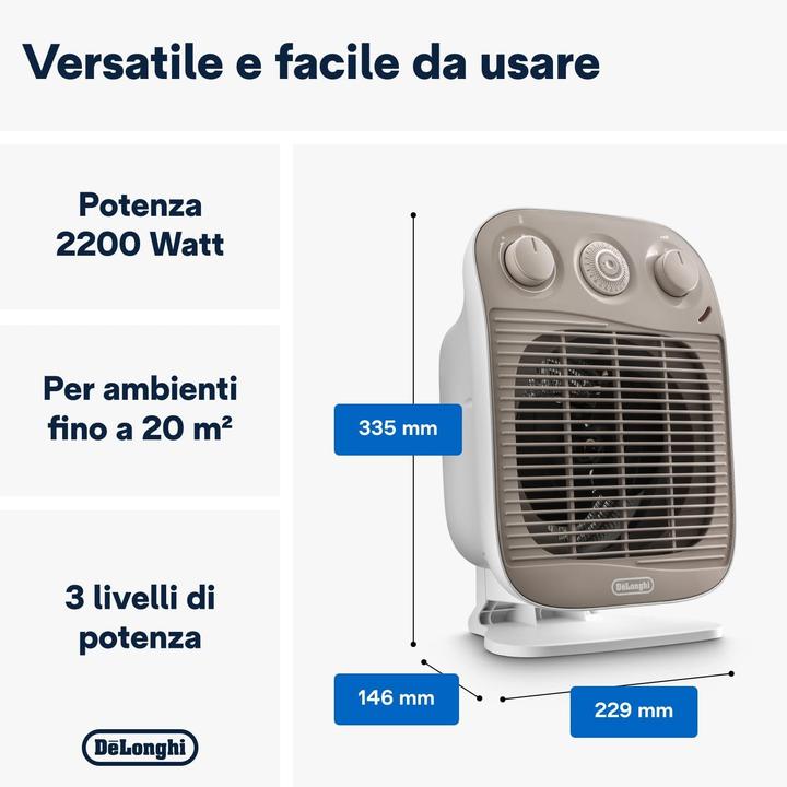 Produktbild De'Longhi HFS50D22 Elektrische Raumheizung Indoor Elektrischer Raumheizlüfter (2200 W)