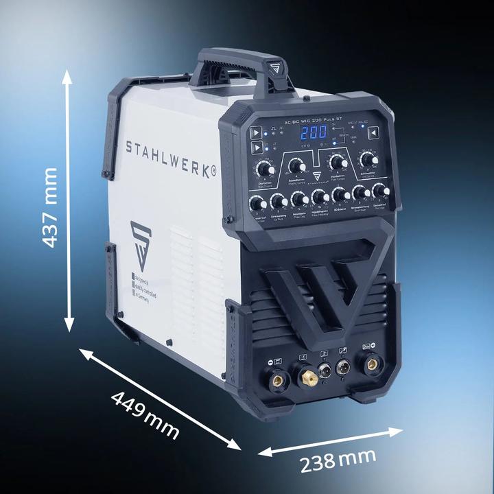 Immagine prodotto Stahlwerk Saldatrice AC/DC TIG 200 Pulse ST IGBT completamente attrezzata