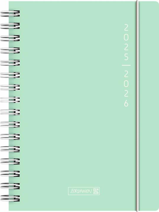 Image du produit BRUNNEN Calendrier de bureau (2025/2026) 'Plain Mint', 1 page = 1 jour, A5, 352 pages, couverture PP (A5, 1 jour / 1 page)