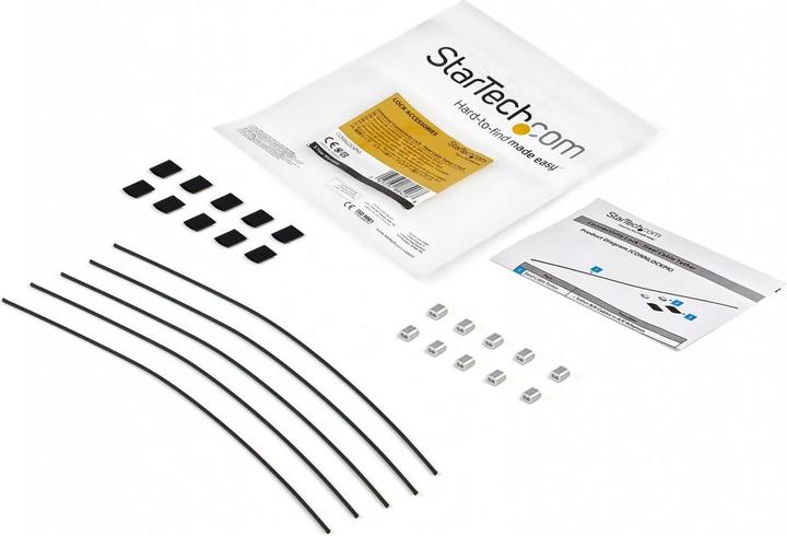 Produktbild StarTech CONNLOCKPK5 Sicherheitskabel (5er Pack, Kabelschloss schützt vor Diebstahl, vers