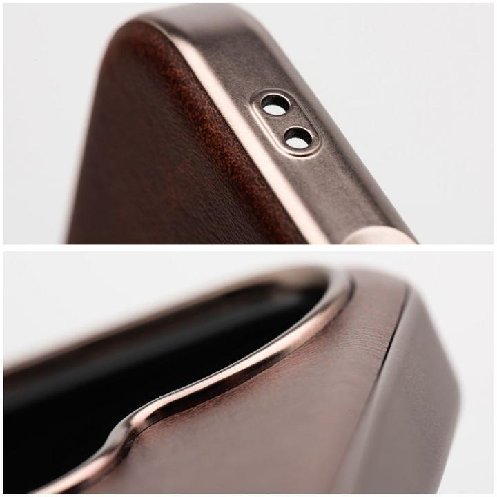 Actual product image OEM Back panel cover GENTLEMAN MAG COVER Case compatible with MagSafe for IPHONE 15 brown (Apple iPhone 15)