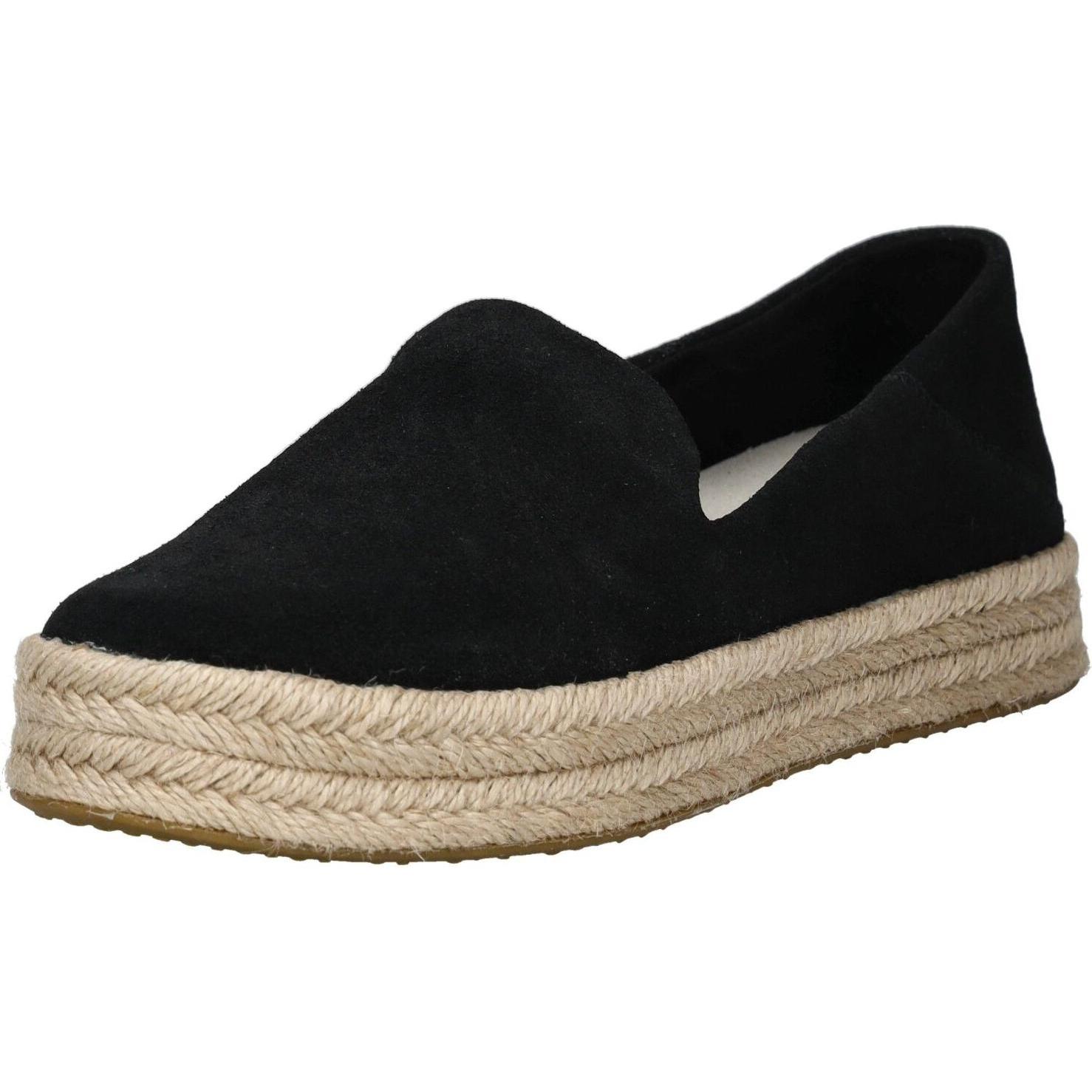 Toms, Damen, Espadrilles, W's Carolina Suede, Schwarz, (37.5)