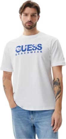 Actual product image Guess Herren T-Shirt Logo Tee Weiss (L)