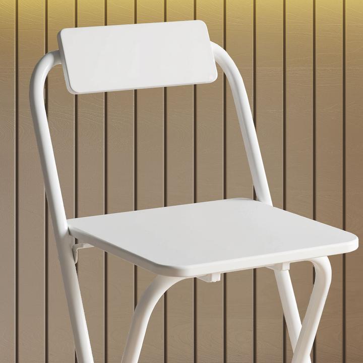 Produktbild Homcom Barhocker MDF, Stahl Weiss