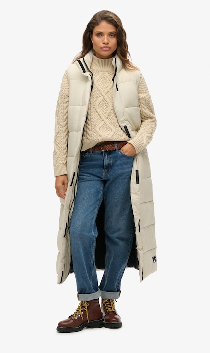 Produktbild Superdry lange ärellose daunenjacke ripstop (M)