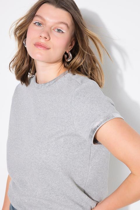 Produktbild Studio Untold Rippshirt, Classic Shape, Silverprint-Bündchen (58)