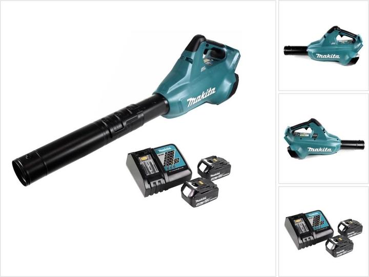 Makita DUB 362 RM Akku Laubbläser 2x18V + 2x Akku 4,0Ah + Ladegerät (Akkubetrieb, Laubsauger)