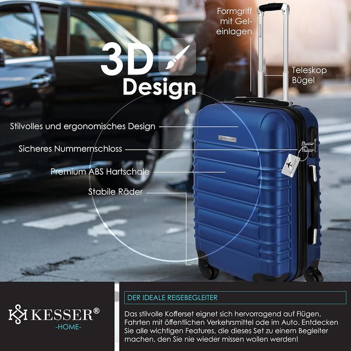 Image du produit Kesser 4-teiliges Hartschalenkofferset (25 l)