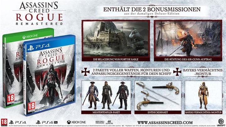 Actual product image Ubisoft Assassin's Creed: Rogue - Remastered (PS4, EN)