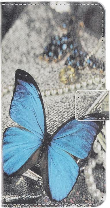 Image du produit Cover-Discount iPhone 12 / 12 Pro - Étui en cuir bleu papillon (Apple iPhone 12, Apple iPhone 12 Pro)