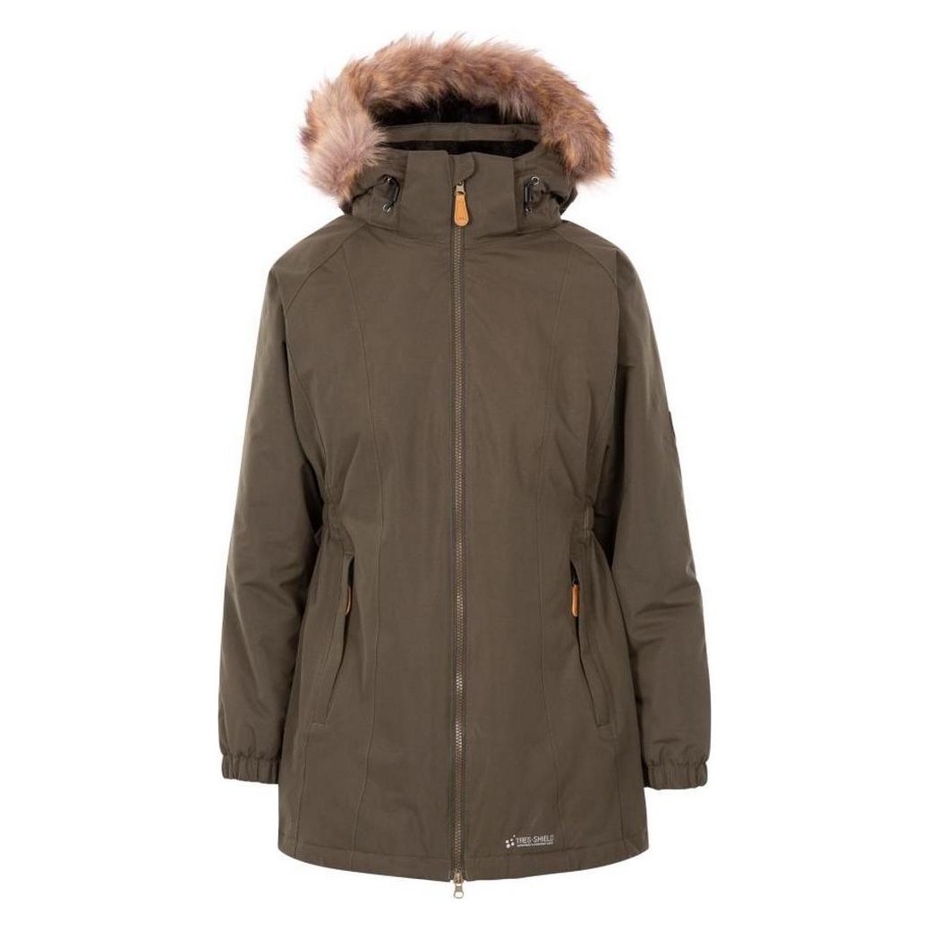 Trespass, Damen, Winterjacken, Parka Celebrity Isoliert Längere Länge, Rot, (3XL)
