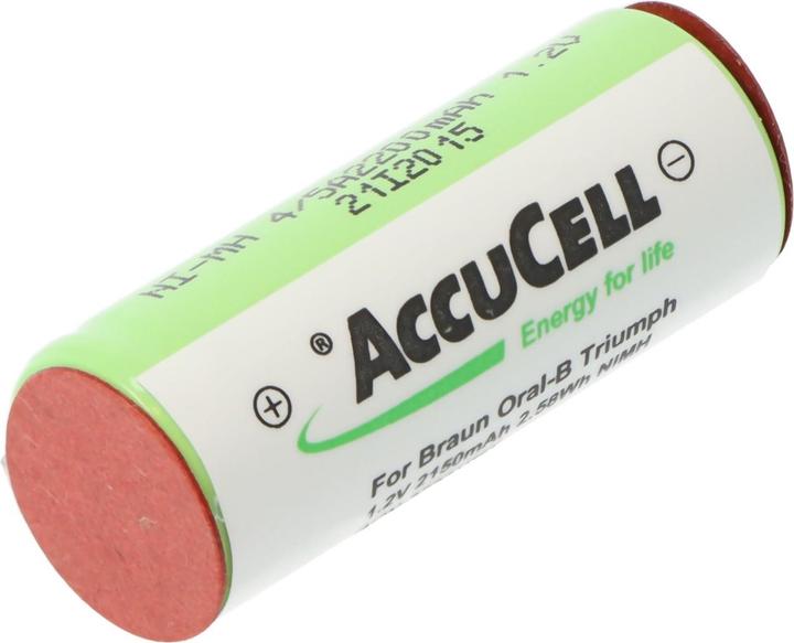 Produktbild Braun Akku 2 Stück 4/5A, 43x17mm passend für Oral-B Triumph Serie (bitte Masse prüfen) (1 Stk., 2150 mAh)