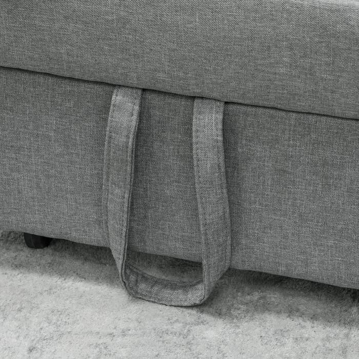 Immagine prodotto Swisshandel24 3-in-1 Schlafsessel mit Bettfunktion, ausziehbares Schlafsofa, Schlafstuhl, bis 150kg, hellgrau