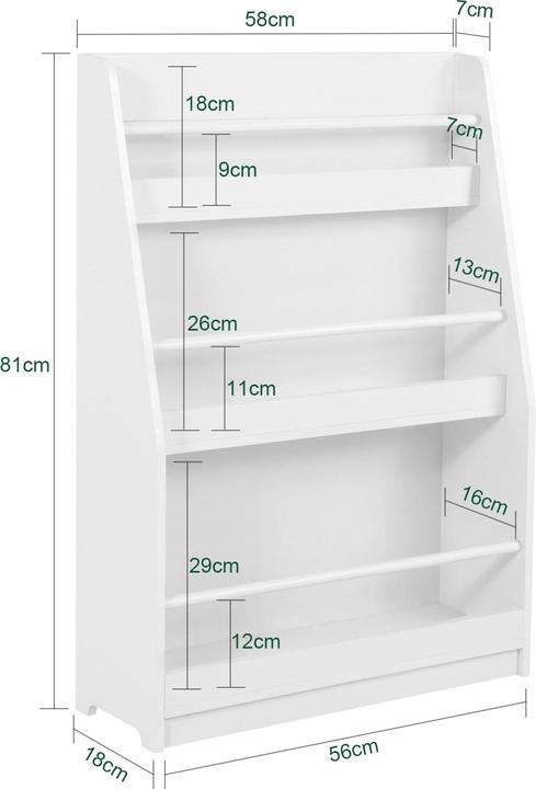 Produktbild SoBuy Kinderregal (58 x 18 x 81 cm)