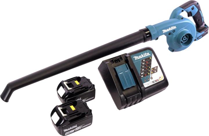 Actual product image Makita DUB 186 RM Battery-powered leaf blower 18 V + 2x battery 4.0 Ah + charger (Rechargeable battery operated, Leaf blower)