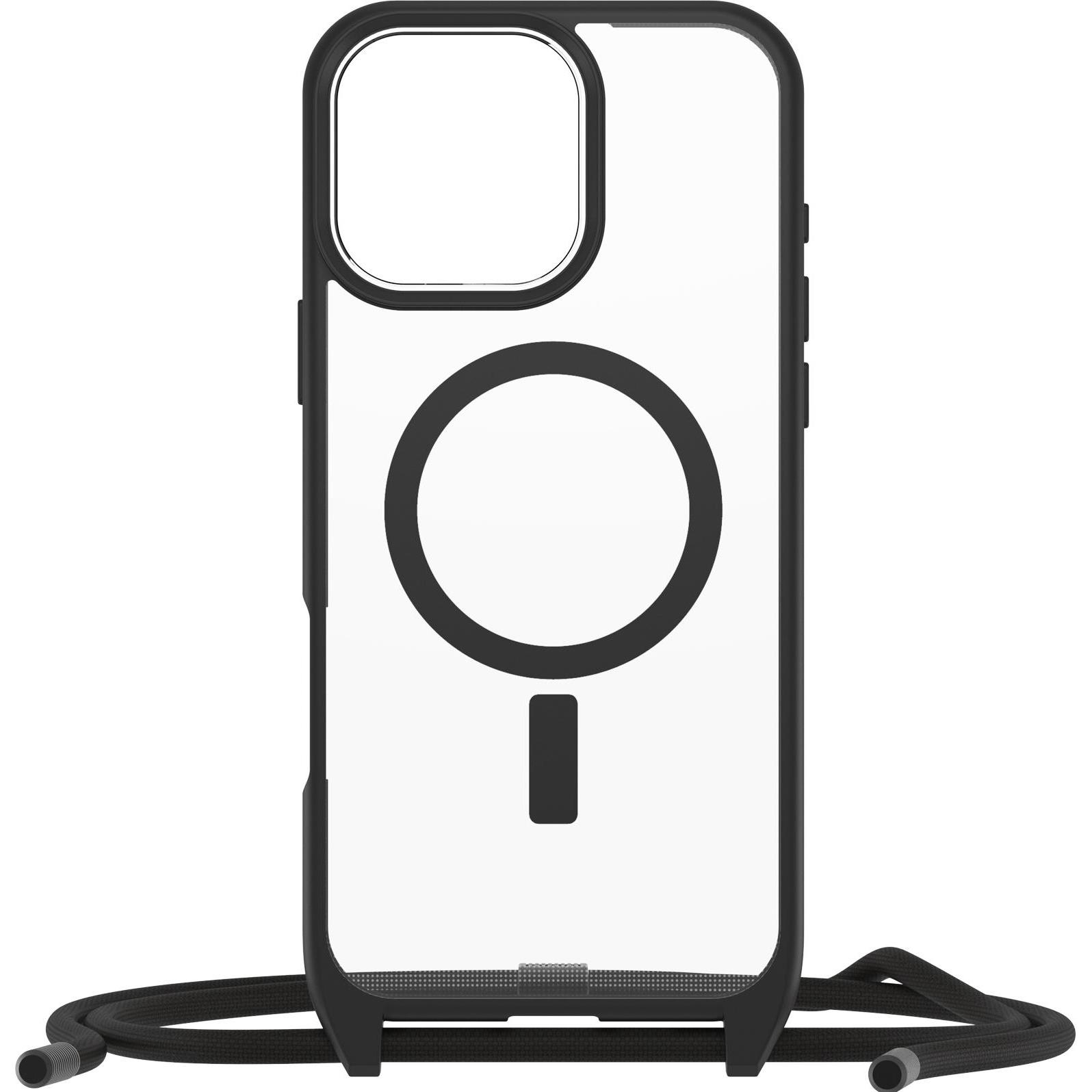 OtterBox React Necklace - MagSafe Smartphone Hülle, Handykette, Schwarz, Transparent