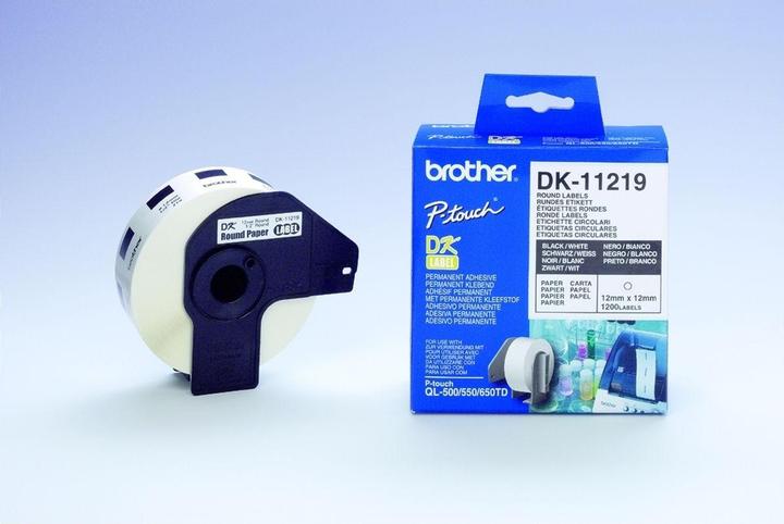 Actual product image Brother DK-11219 Round paper labels (1.20 cm)