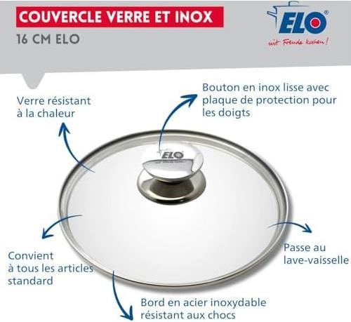 Actual product image ELO Stahlwaren Cover (16 cm, Metal, Glass)