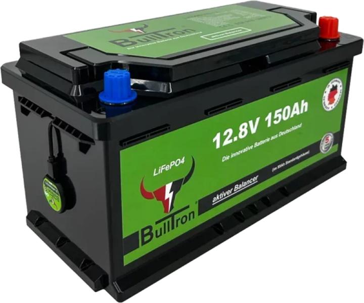 Bulltron Batterie 150Ah LiFePO4 12,8V Akku mit 100A BMS (12.80 V, 150 Ah)