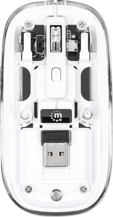 Actual product image Manhattan MH Transparent 4D mouse, White