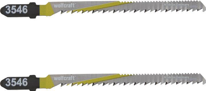 Produktbild wolfcraft 2 Stichsägeblätter HCS L=100mm T-Schaft