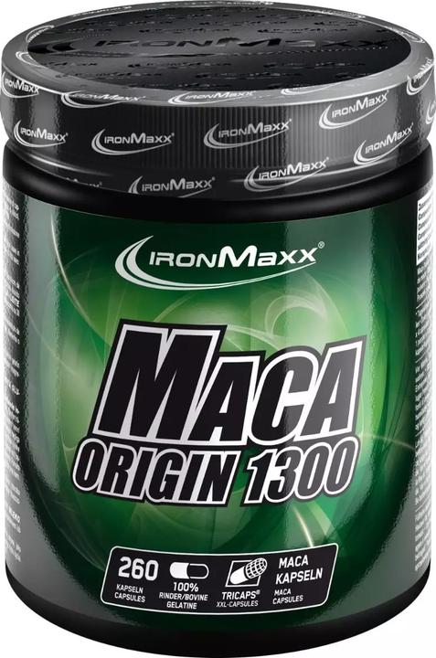 Immagine prodotto IronMaxx Maca Origin 1300 Tricaps® (260 capsule à 1460mg (Tricaps®) (260 Pezzo/i, Pillole)