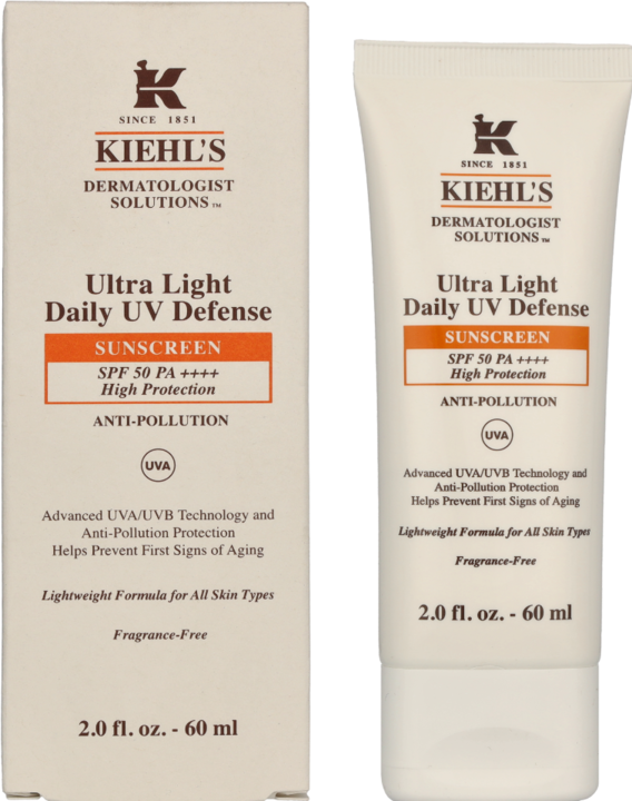 Actual product image Kiehl's Ultra Light Daily UV Defence SPF50 (Sun cream face, SPF 50, 60 ml, 90 g)
