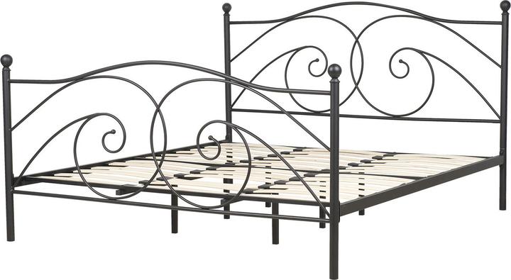 Actual product image Beliani Metal bed black slatted frame 180 x 200 cm DINARD (180 x 200 cm)