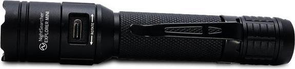 Actual product image Nightsearcher LED Torch Black - Rechargeable 400 Lumens, 119 mm (11.90 cm, 400 lm)