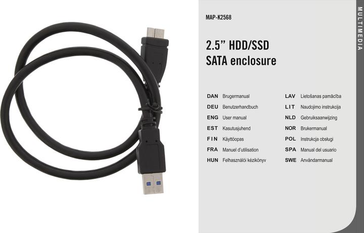 Immagine prodotto Deltaco custodia per disco rigido esterno, HDD SATA da 2,5 pollici (2.5")