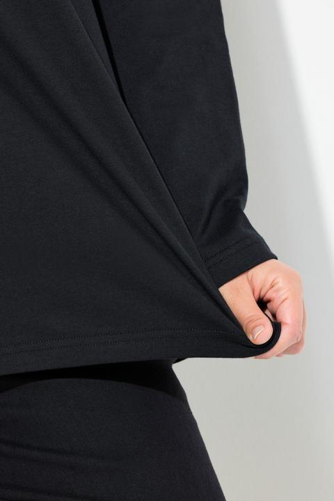 Immagine prodotto Ulla Popken Maglia natalizia dal taglio svasato con gatti, scollo a V e maniche lunghe (50, 52)