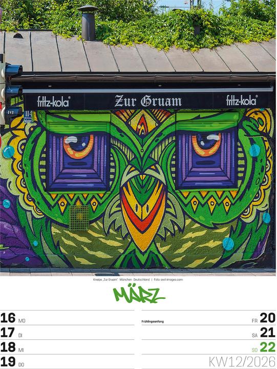 Actual product image Street Art - Graffiti - Wochenplaner Kalender 2026 (25 x 33 cm)