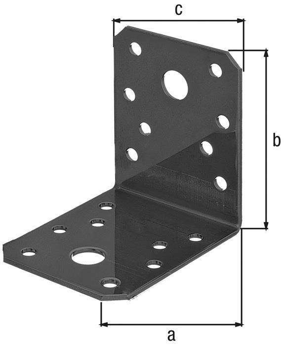 Actual product image GAH Winkelverbinder 70 x 70x55mm Anzahl Löcher2 S.2 mm (Angle connector, 20 pcs.)
