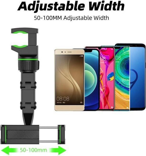 Produktbild PhoneLook Universal Rückspiegel Smartphone Halter Multi-Funktions Halterung flexibler Arm und Klemme